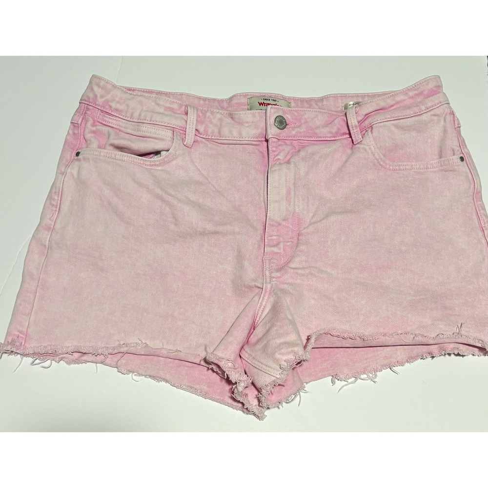 Wrangler Women's Pink Cutoff Shorts 14 Mid-Rise festival western